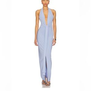 x REVOLVE Tie Front Halter Gown in Celestial Blue
Norma Kamali